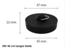 FOUORTUNATE-BEE Universal-Abflussstopfen 2er-Set mit Edelstahlkette Bild 1