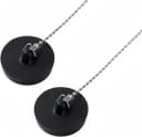 FOUORTUNATE-BEE Universal-Abflussstopfen 2er-Set mit Edelstahlkette Bild 2