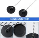 FOUORTUNATE-BEE Universal-Abflussstopfen 2er-Set mit Edelstahlkette Bild 3