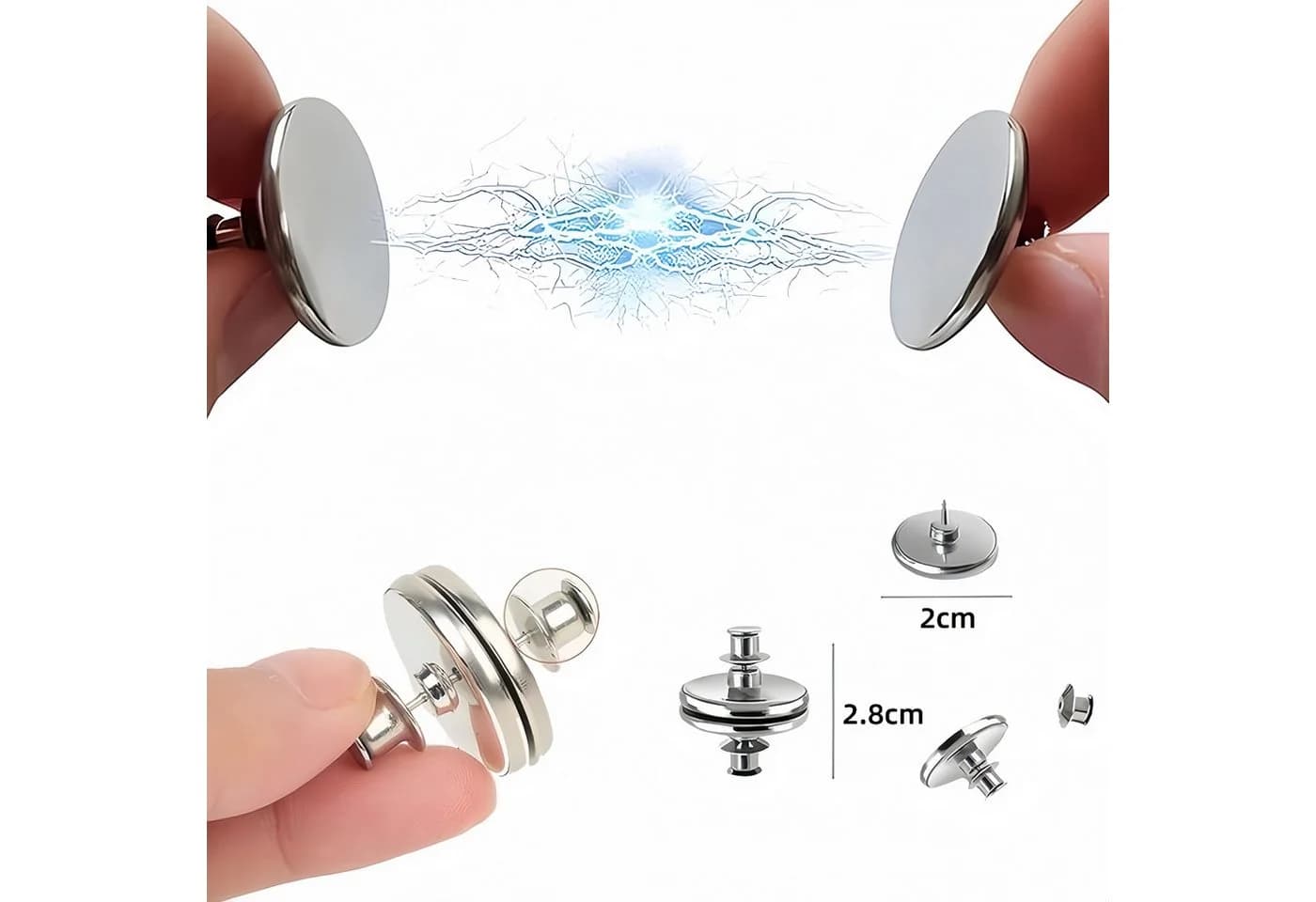 FOUORTUNATE-BEE Magnetische Vorhanghalter 10er Set Raffhalter