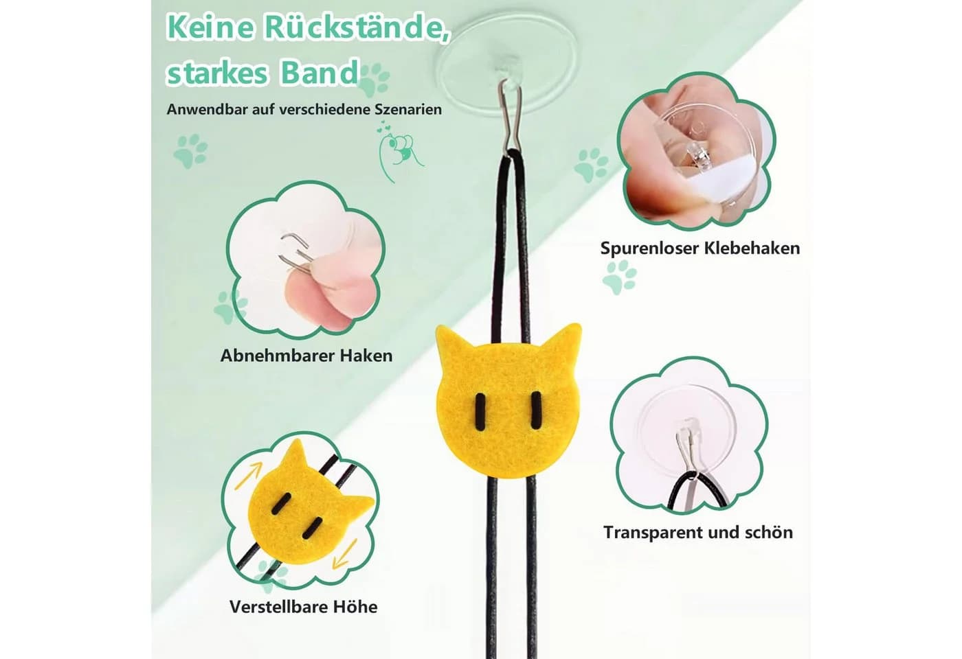 FOUORTUNATE-BEE Katzenspielzeug Maus mit Federschwanz & Quietscher - Bild 3