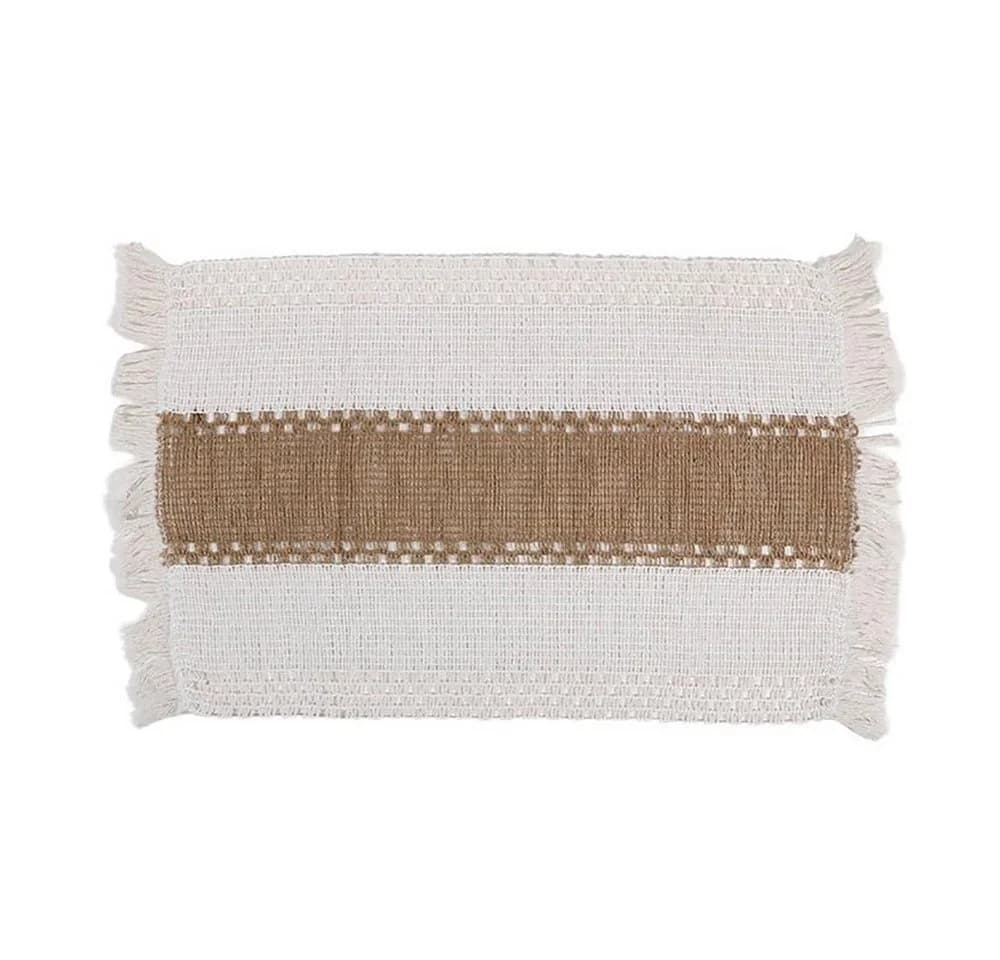 FOUORTUNATE-BEE Platzset 4er Set Boho Makramee Landhausstil