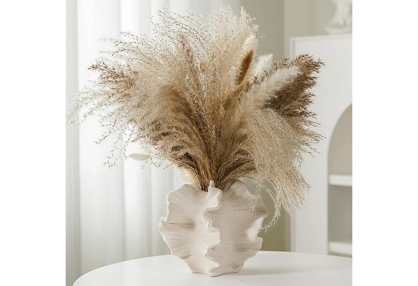 FOUORTUNATE-BEE Dekovase Keramik Beige Modern - Bild 3