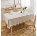 FOUORTUNATE-BEE Tischdecke Boho Beige Abwaschbar Baumwoll-Leinen Bild 4