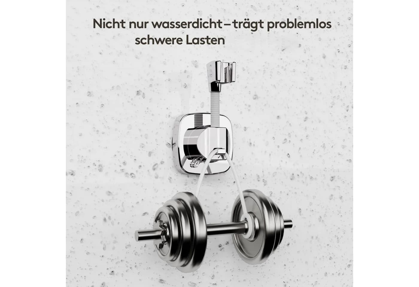 FOUORTUNATE-BEE Brausehalter 360° Drehbar mit Saugnapf Rostfrei Silber - Bild 4
