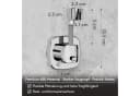FOUORTUNATE-BEE Brausehalter 360° Drehbar mit Saugnapf Rostfrei Silber Bild 5