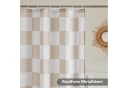 FOUORTUNATE-BEE Duschvorhang Retro Schachbrettmuster Polyester Beige Bild 4