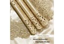 FOUORTUNATE-BEE Platzset 6er Set Goldene Runde Tischsets mit Blumenmuster Bild 1