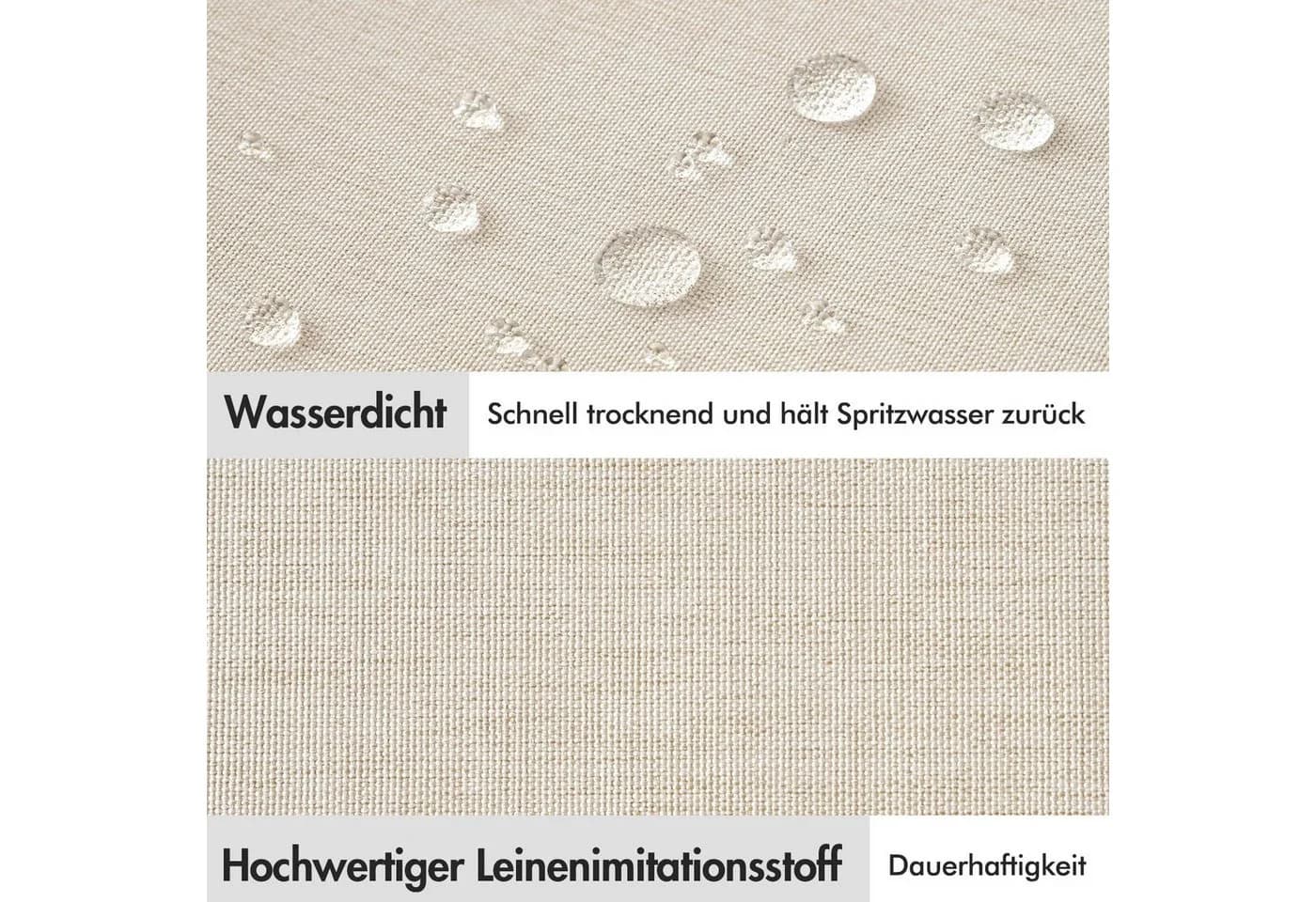 FOUORTUNATE-BEE Duschvorhang Beige Schwarz Gewellt Wasserabweisend - Bild 4