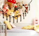 FOUORTUNATE-BEE Hängekorb Plüschtier Hängematte Ecknetz Schwarz Handgewebt Bild 5