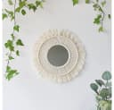 FOUORTUNATE-BEE Boho Wandspiegel rund mit Fransen Bild 2