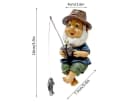 FOUORTUNATE-BEE Gartenzwerg Angler Figur Deko Harz Gartenfigur Bild 5