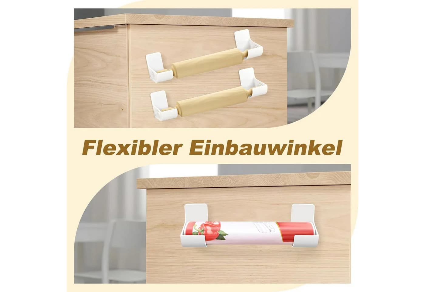 FOUORTUNATE-BEE Küchenorganizer-Set 4-tlg. Müllbeutelhalter selbstklebend - Bild 4