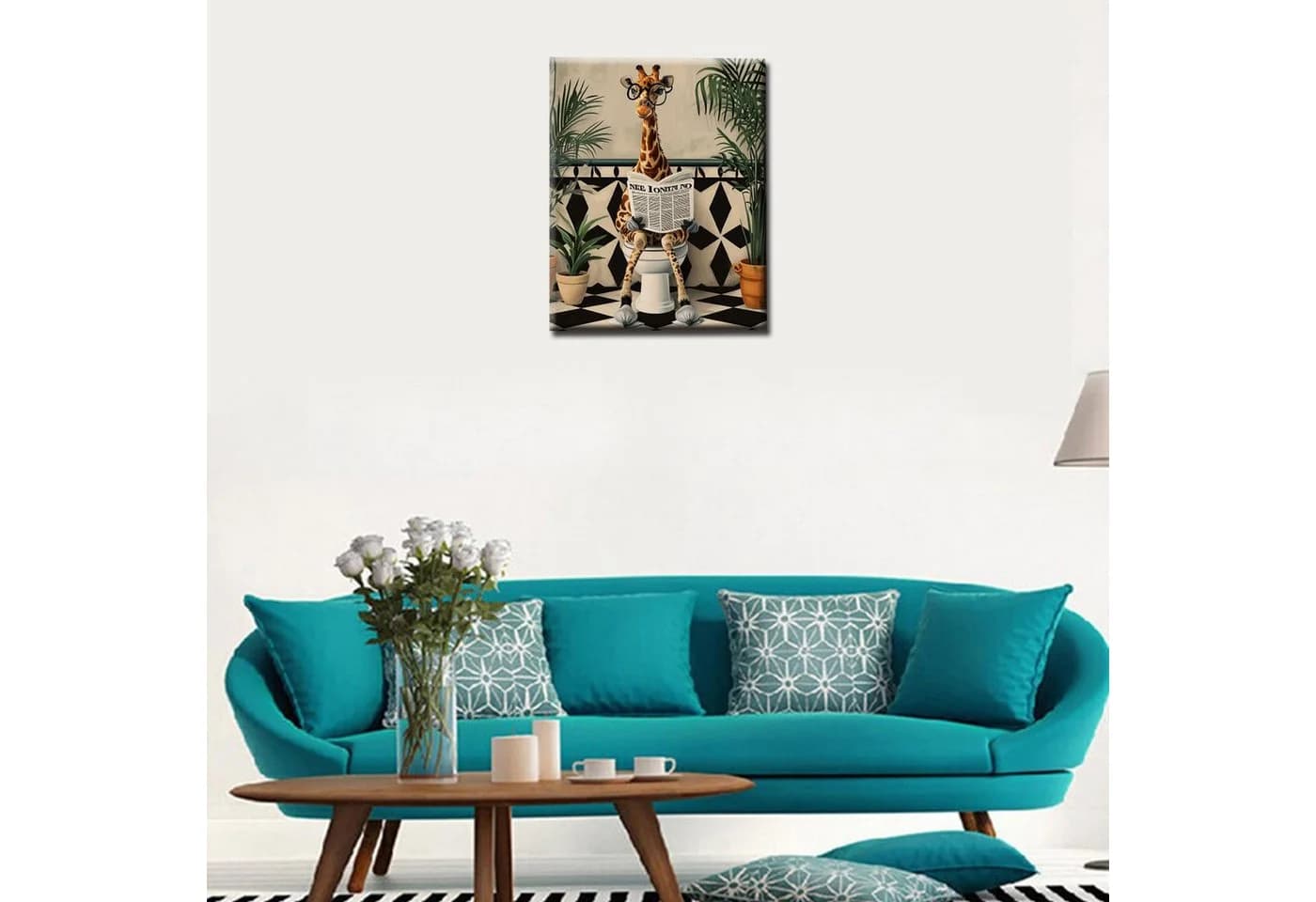 FOUORTUNATE-BEE Malen nach Zahlen Giraffe Leinwand 40x50cm - Bild 3