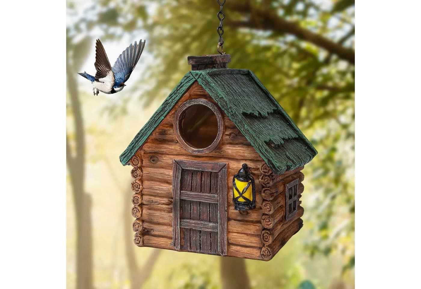 FOUORTUNATE-BEE Hängendes Vogelhaus Nistkasten mit Belüftung - Bild 2
