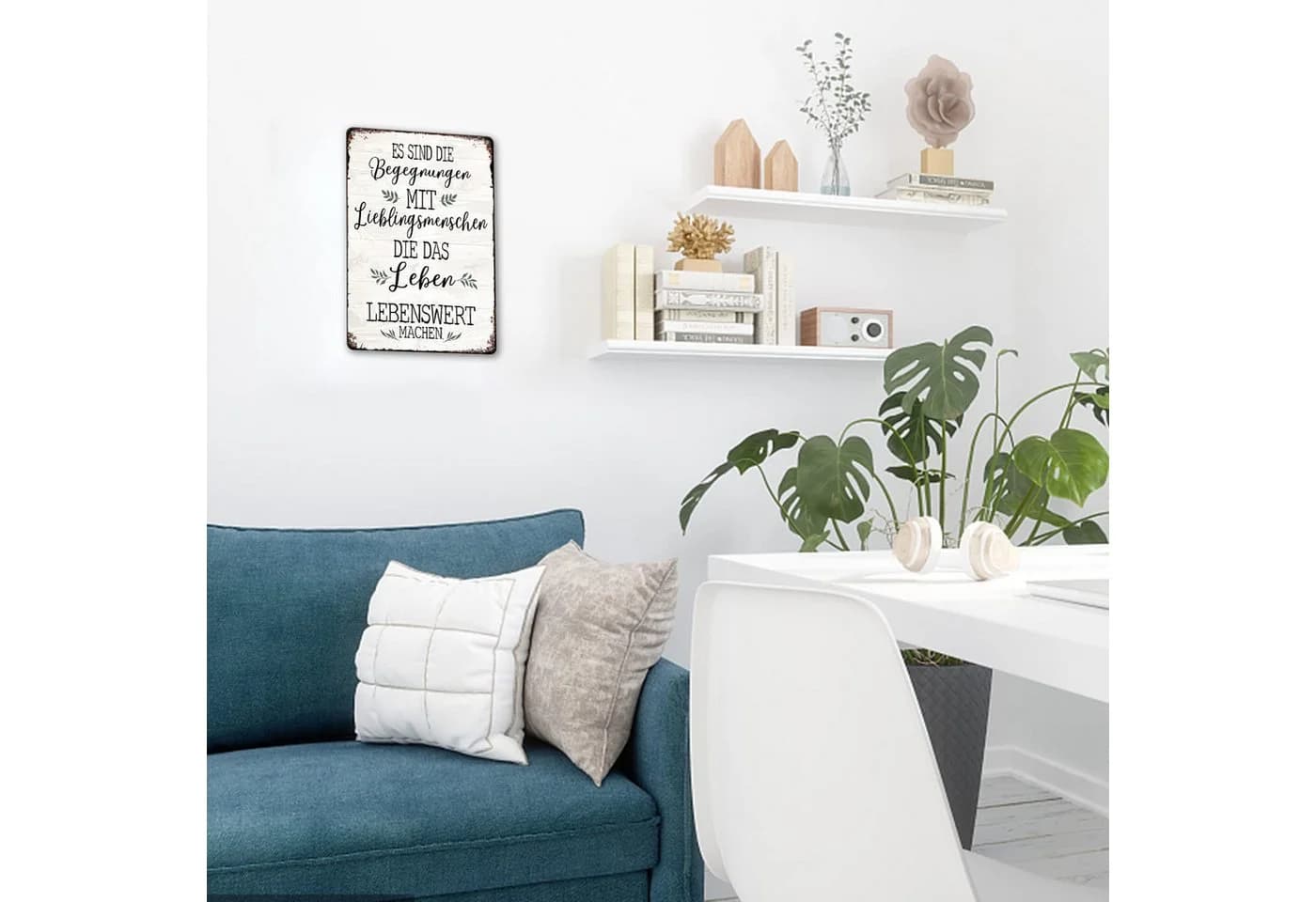 FOUORTUNATE-BEE Vintage Metallschild Deko 20x30cm Retro Blechschild Wanddeko