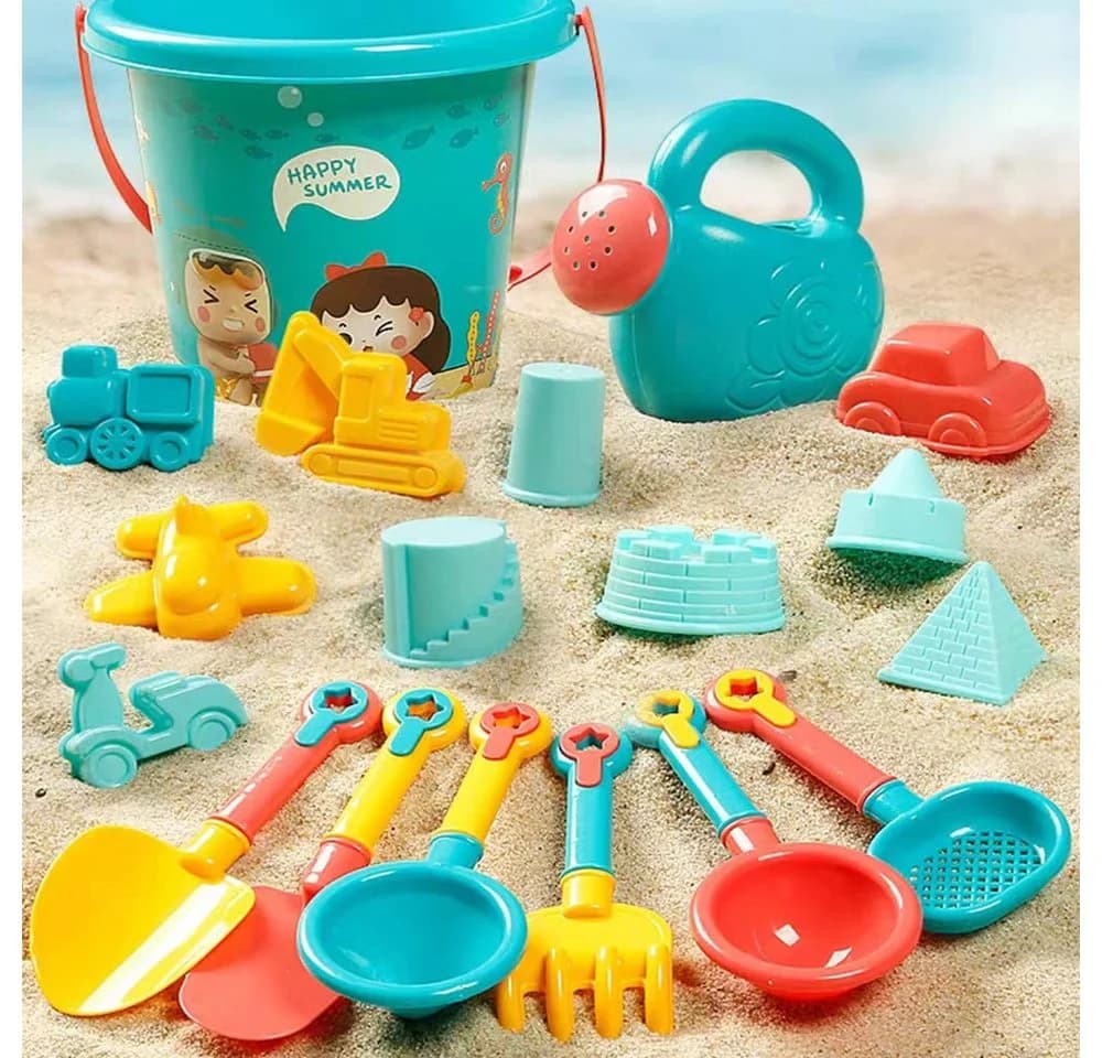 FOUORTUNATE-BEE 18-tlg. Sandform-Set Kinder Bunt Strandspielzeug - Bild 3