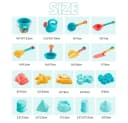 FOUORTUNATE-BEE 18-tlg. Sandform-Set Kinder Bunt Strandspielzeug Bild 5