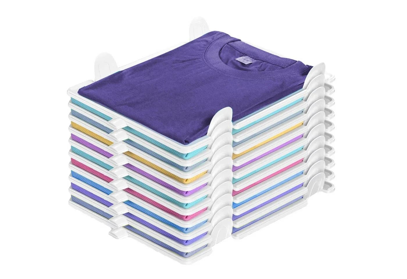 FOUORTUNATE-BEE Stapelbare T-Shirt Organizer Aufbewahrungsbox Set (10 St) - Bild 2