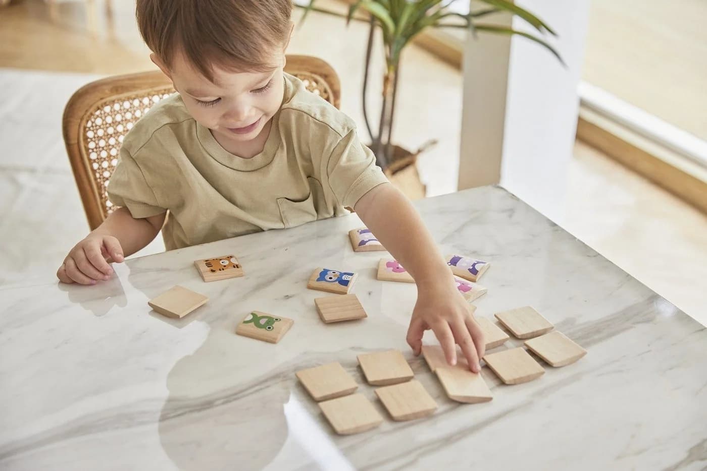 Plantoys Tiermemo Lernspielzeug Bunt 20 Teile - Bild 5