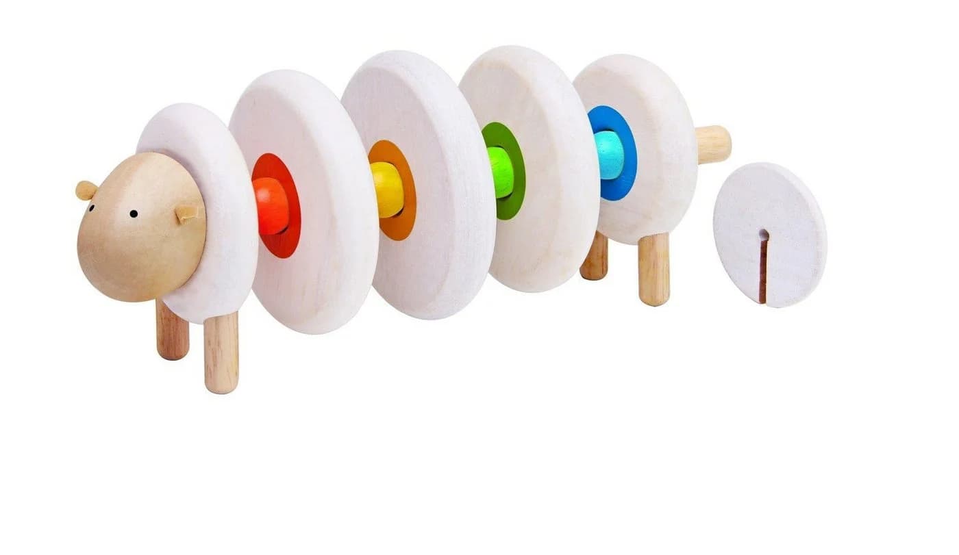 Plantoys Lernspielzeug Schaf Bunt Holz