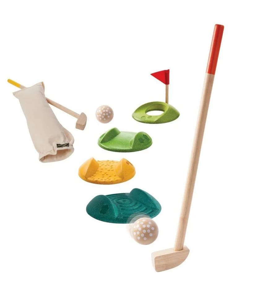 Plantoys Spiel Mini-Golf Komplettset Bunt