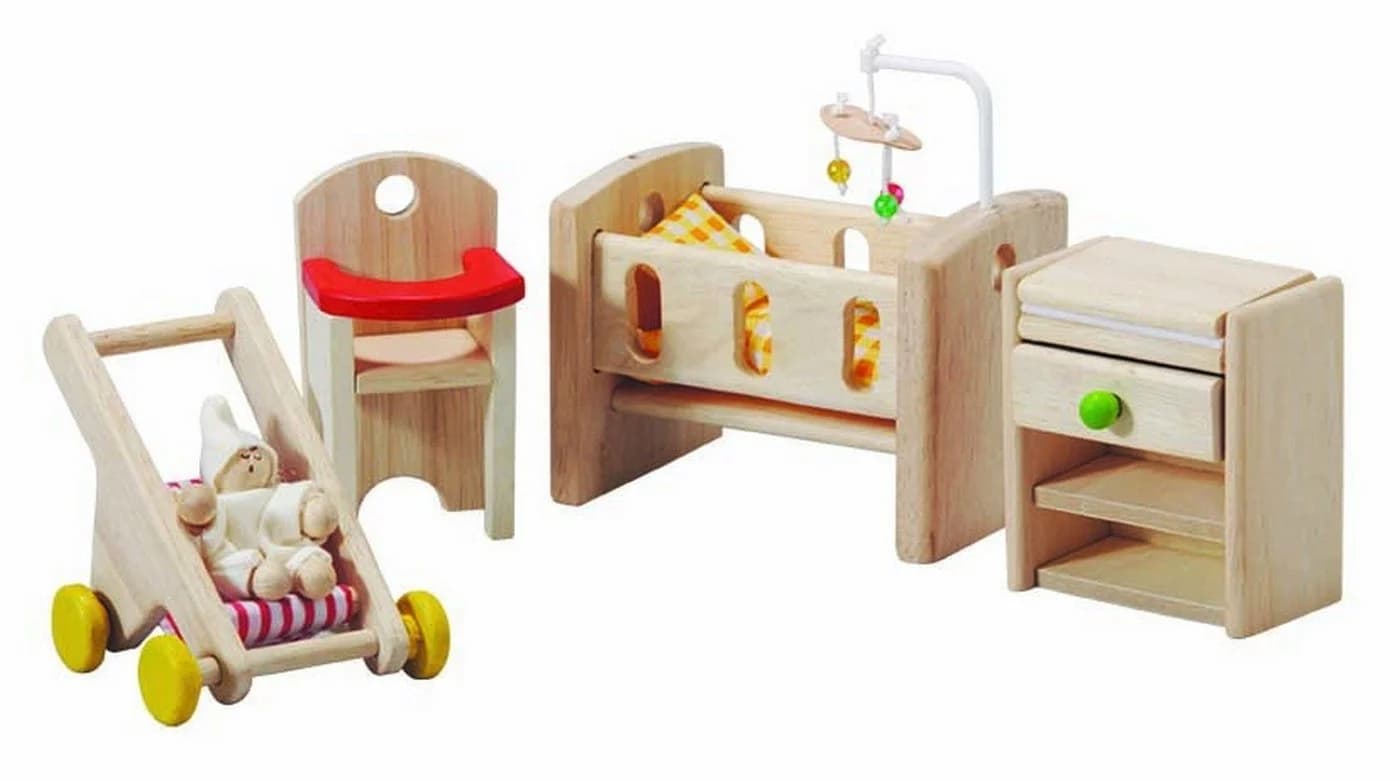Plantoys Puppenhausmöbel Schlafzimmer Baby Bunt - Bild 2