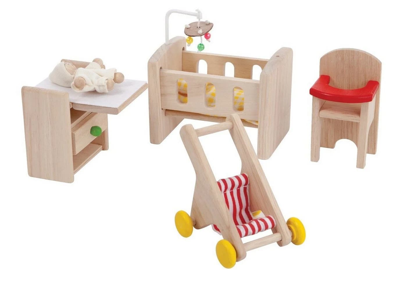 Plantoys Puppenhausmöbel Schlafzimmer Baby Bunt - Bild 3