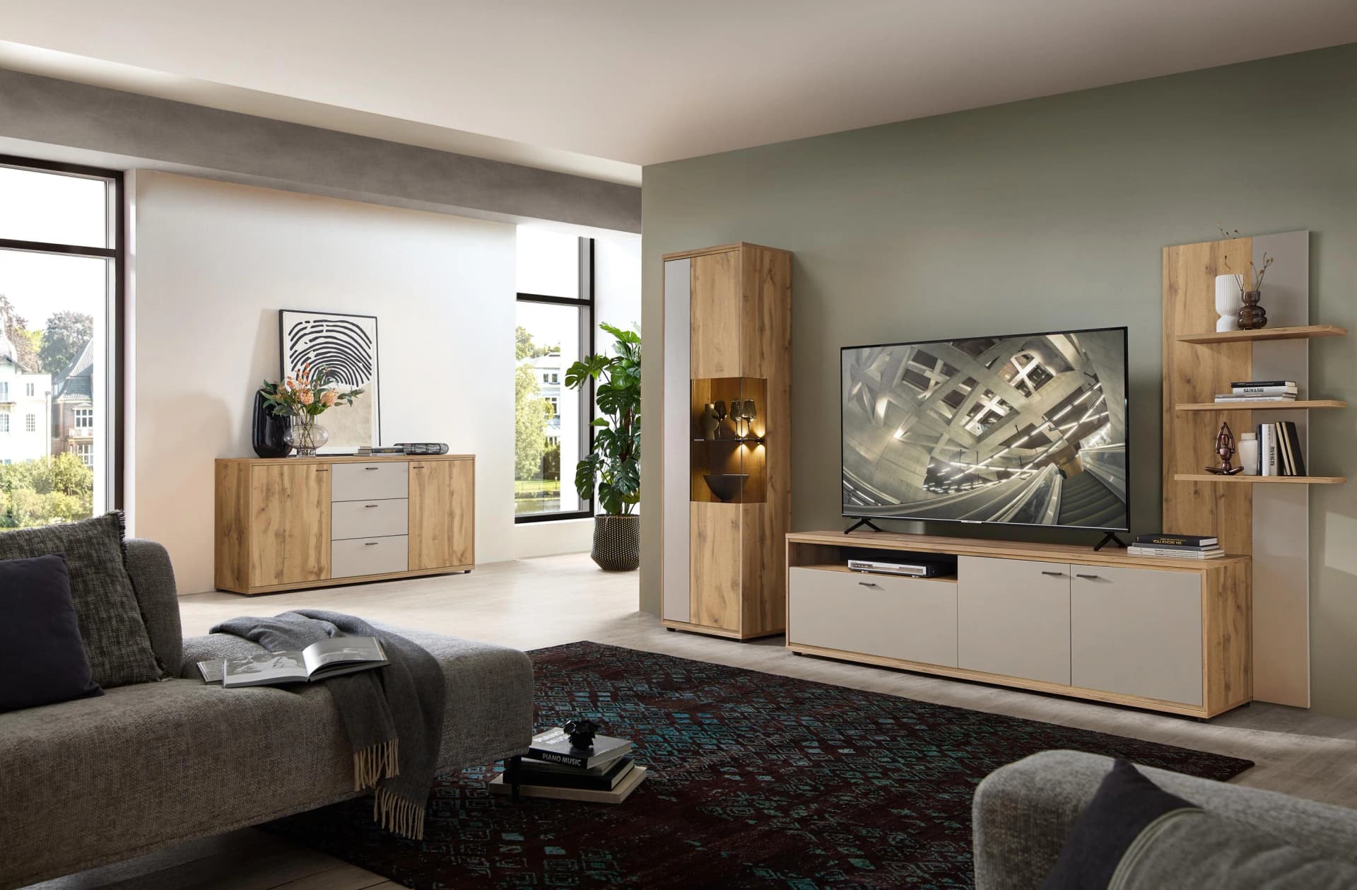Sideboard HARPER WINSLOW Braun Melamin Softclose