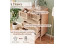 Simurq Kommode mit Rattan 5/6 Schubladen Holzfarbe Bild 5