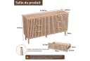 Simurq Kommode mit 4/6 Schubladen, Holzoptik, Dämpfungsschienen Bild 5