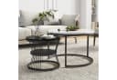 Simurq Couchtisch 2er-Set rund Marmoroptik stapelbar Bild 1