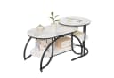 Simurq Couchtisch 2er-Set Schwarz Gold Metallgestell Bild 2