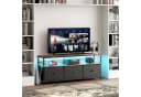 Simurq Lowboard TV-Schrank Schwarz/Braun mit LED-Beleuchtung Bild 2