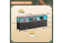 Simurq Lowboard TV-Schrank Schwarz/Braun mit LED-Beleuchtung Bild 5