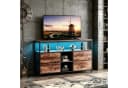 Simurq TV-Schrank Lowboard mit LED-Beleuchtung und 4 Schubladen Braun Bild 2