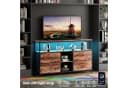 Simurq TV-Schrank Lowboard mit LED-Beleuchtung und 4 Schubladen Braun Bild 3