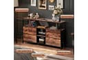 Simurq TV-Schrank Lowboard mit LED-Beleuchtung und 4 Schubladen Braun Bild 5