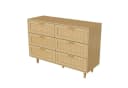 Simurq Kommode 6 Schubladen Rattan-Optik Eiche Bild 2