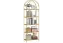 MC Star Bücherregal 5-stufig Gold Stahlrahmen Glas Bild 2