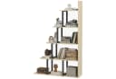 MC Star Bücherregal Stufenregal Industriestil 5 Ablagen Eichenoptik Bild 1