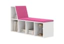 MC Star Bücherregal 2-in-1 mit 5 Fächern und Kissen Weiß/Rosa Bild 1