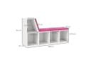 MC Star Bücherregal 2-in-1 mit 5 Fächern und Kissen Weiß/Rosa Bild 5