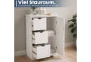 DUMOS Badkommode mit 3 Schubladen, Badezimmerschrank mit verstellbarem Regalbrett Bild 1