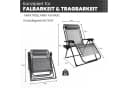GOTLAND Klappstuhl Stuhl-Set Grau Schwarz 2 St Bild 4