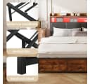 Simurq Polsterbett Metallbett mit LED-Beleuchtung und Schubladen Bild 4