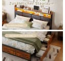 Simurq Polsterbett Metallbett mit LED-Beleuchtung und Schubladen Bild 5