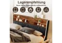 Simurq Stauraumbett 140x200 Schwarz PU mit LED & USB Bild 5