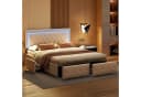 Simurq Stauraumbett 140x200 mit LED und 4 Schubladen Bild 2