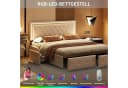 Simurq Stauraumbett 140x200 mit LED und 4 Schubladen Bild 4